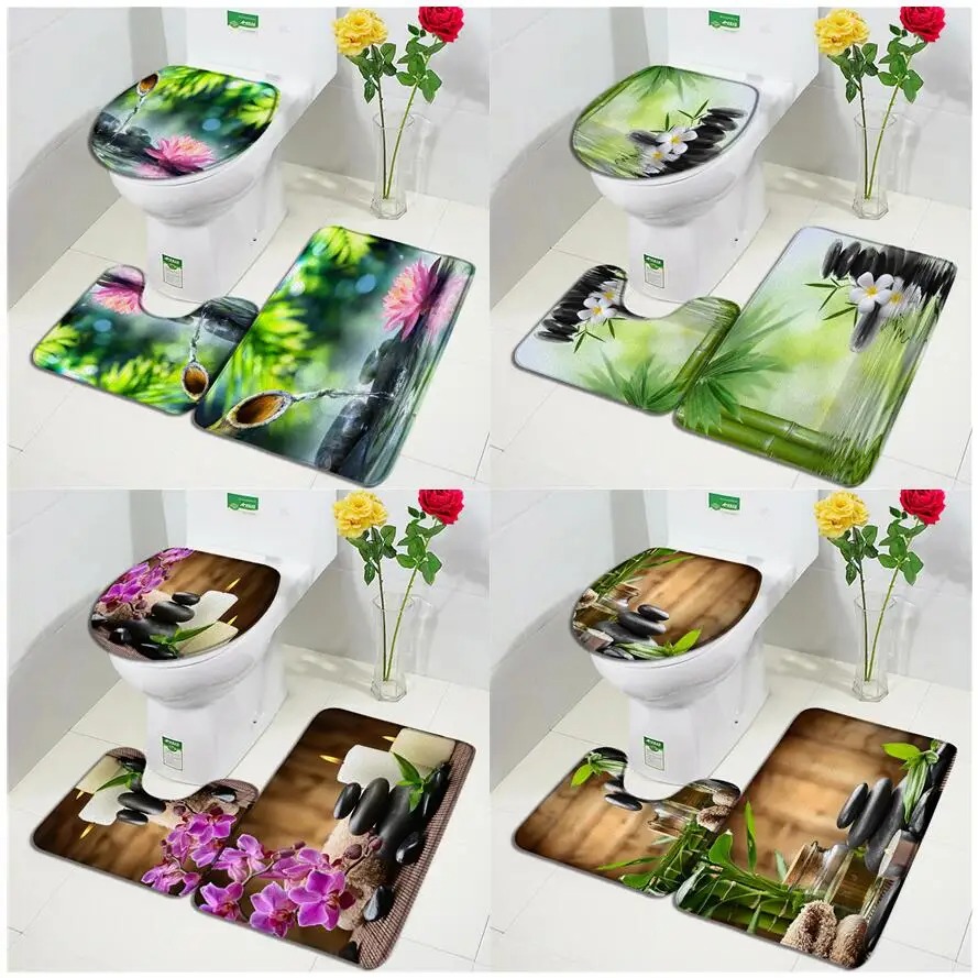 Bamboo Bath Mat - Zielone bambusowe maty do kąpieli Zen